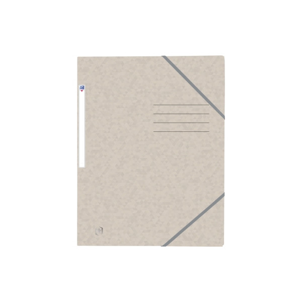 3045050410444 - Eckspannmappe TOP FILE+ 400116328 A4 beige Karton 390g mit 3 Einschlagklappen 3045050410444 Oxford