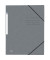 Eckspannmappe TOP FILE+ 400116327, A4 grau Karton 390g, mit 3 Einschlagklappen