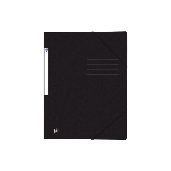 3045050410734 - Eckspannmappe TOP FILE+ 400116306 A4 schwarz Karton 390g mit 3 Einschlagklappen 3045050410734 Oxford