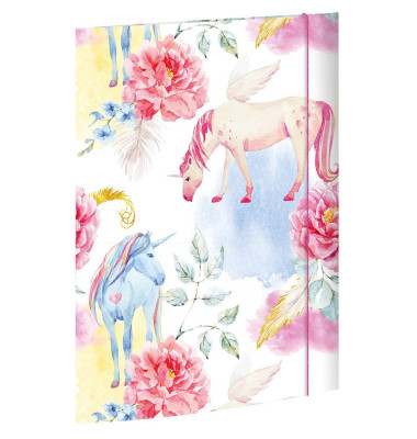 Zeichenmappe 45327, A3 mit Motiv, Karton 350g, 3 Einschlagklappen, 1 Gummizug (ganze H&ouml;he)