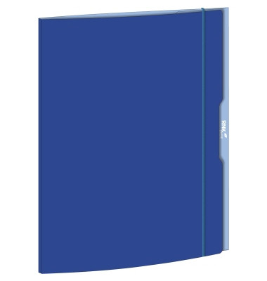 Gummizugmappe 45335, A3 blau Karton 350g, mit 3 Einschlagklappen