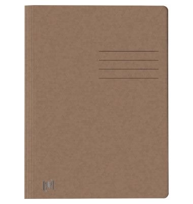 Schnellhefter TOP FILE+ 400116208, A4, braun, Karton, 390g, Vorderdeckel braun / opak