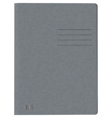 Schnellhefter TOP FILE+ 400116204, A4, grau, Karton, 390g, Vorderdeckel grau / opak