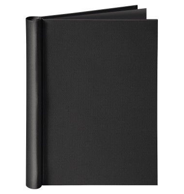 Klemmbinder VELOCOLOR 49443.sw, A4 schwarz, für ca. 150 Blatt, Karton