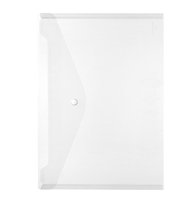 Dokumententasche 10657930, A4, transparent, Polypropylen (PP), Druckknopfverschluss
