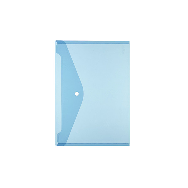 4008110246116 - Dokumententasche 10657948 A4 transparent blau Polypropylen (PP) Druckknopfverschluss 4008110246116 Herlitz