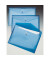 Dokumententasche Active Folder 16129bu, Din A4 quer, transparent blau, Polypropylen (PP), Druckknopf