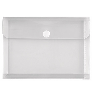Dokumententasche 40114-04, A5 quer, transparent, Polypropylen (PP), Klettverschluss