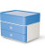 Schubladenbox Smart-Box Plus Allison 1100-84 SnowWhite/SkyBlue 2 Schubladen geschlossen mit Utensilienbox