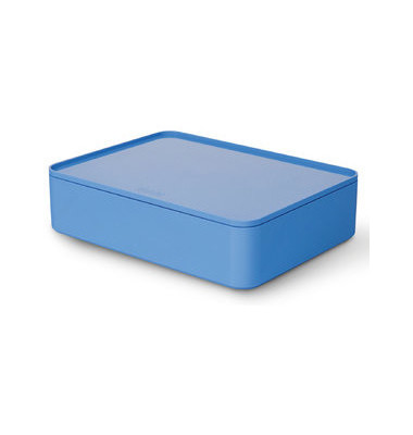 Aufbewahrungsbox ALLISON 1110-84 mit Deckel, für A5, außen 260x195x68mm, Kunststoff sky blue