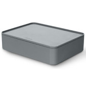 Aufbewahrungsbox Smart Organizer ALLISON 1110-19 mit Deckel, für A5, außen 260x195x68mm, Kunststoff granite grey