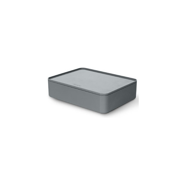 HAN Aufbewahrungsbox Smart Organizer ALLISON 1110-19 mit Deckel, für A5,  außen 260x195x68mm, Kunststoff granite grey - Bürobedarf Thüringen