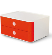 Schubladenbox Smart-Box Allison 1120-17 SnowWhite/CherryRed 2 Schubladen geschlossen