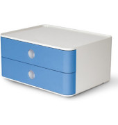 Schubladenbox Smart-Box Allison 1120-84 SnowWhite/SkyBlue 2 Schubladen geschlossen