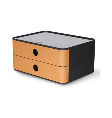 Schubladenbox Smart-Box Allison 1120-83 DarkGrey/CaramelBrown 2 Schubladen geschlossen