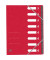 Ordnungsmappe TOP FILE+ DIN A4 390g/m² Colorspankarton rot 8 Fächer