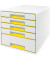 Schubladenbox Wow Cube 5214-20-16 perlweiß/gelb metallic 5 Schubladen geschlossen