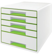 Schubladenbox Wow Cube 5214-20-54 perlweiß/grün metallic 5 Schubladen geschlossen