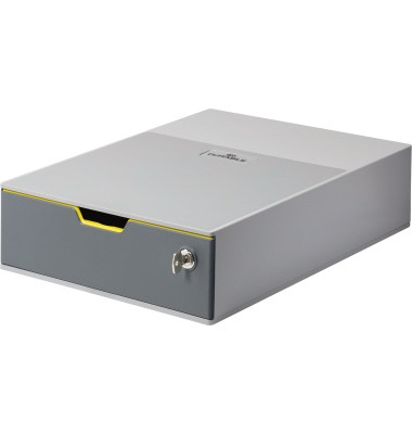 Schubladenbox Varicolor Safe 7601-27 grau/grau 1 Schublade geschlossen mit Schloss