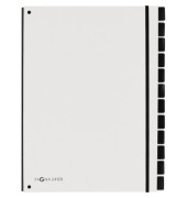 Pultordner Trend 24129-08, 12-teilig blanko, wei&szlig;, A4, 12 F&auml;cher