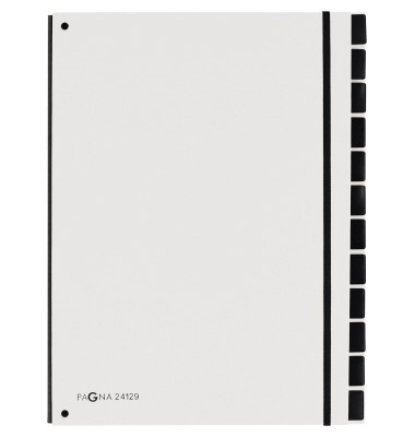 Pultordner Trend 24129-08, 12-teilig blanko, wei&szlig;, A4, 12 F&auml;cher