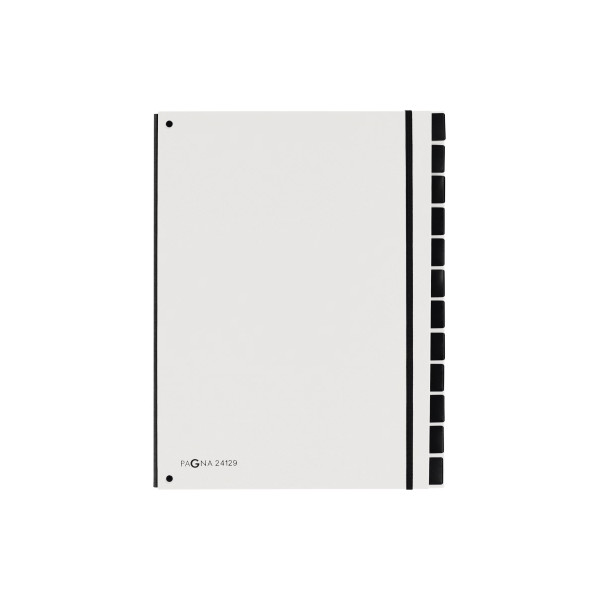 4013951014954 - Pagna - Pultordner trend din A4 blanko Karton Polypropylenfolie kaschiert weiß 12 Fächer