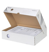 Archivschachtel easyboxx 8 x 25 x 35 cm (B x H x T) DIN A4 mit Archivdruck Wellpappe, 100 % recycelt weiß