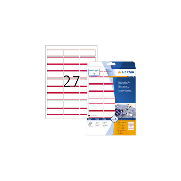 4008705045124 - Namensetikett SPECIAL 635 x 296 mm (B x H) Acetatseide weiß 540 Etik Pack 4008705045124 20 Blatt