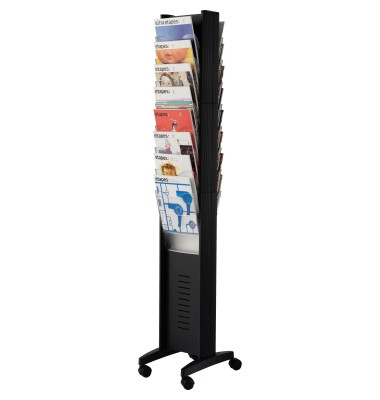 Prospektständer EPI 30 x 167,5 x 38,5 cm (B x H x T) Metall schwarz 16 Fächer Prospektständer EPI 30 x 167,5 x 38,5 cm (B x H x T) Metall schwarz 16 Fächer
