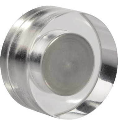 Haftmagnet DESIGN, 1681020, Rund, 20mm &Oslash;, transparent, 4800g