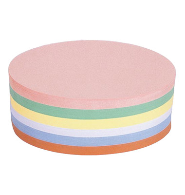 Moderationskarten 111151910, Ø 11x19cm, oval, 120g, farbig sortiert 