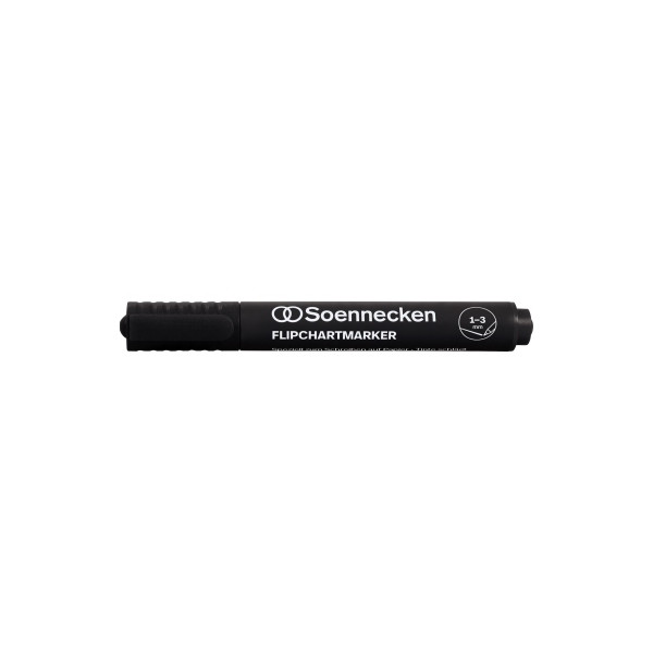 Soennecken Flipchartmarker 3078, Stift, schwarz, 1-3mm Rundspitze 4003630016065 Soennecken