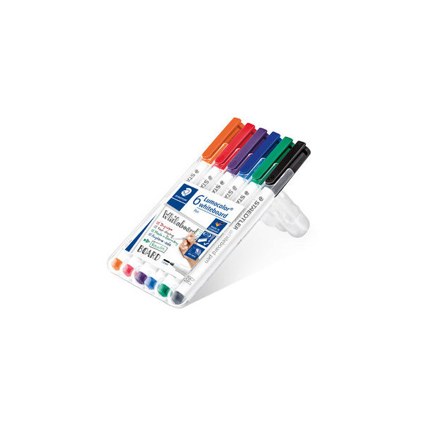 4007817044650 - Boardmarker Lumocolor 301 pen 301-WP6 Etui 6-farbig sortiert 1mm Rundspitze 4007817044650 6 Stück
