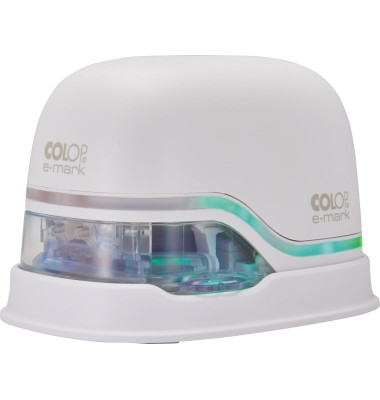 Elektrostempel e-mark&reg; 15 x 14,5 mm (B x H) Akku inkl. Tintenpatrone 153562 mehrfarbig