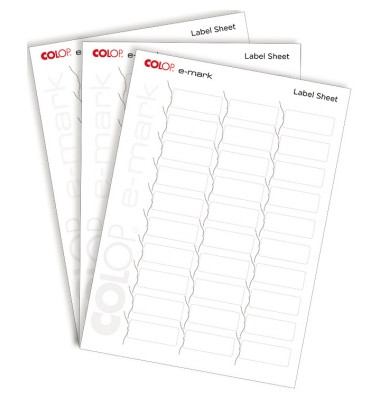 Etiketten e-mark 153559, weiß 18x48mm, rechteckig, 