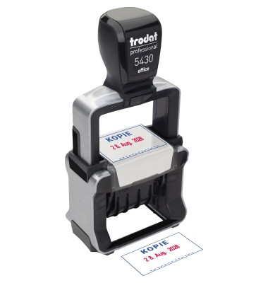 Datumsstempel Office Professional 4.0 5430 41 x 24 mm (B x H) KOPIE 3 Druckzeilen blau/rot