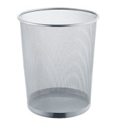 helit Papierkorb the circle network 29,5 x 34,5 cm (Ø x H) 23l Metall Farbe: silber 1 Sortierfach