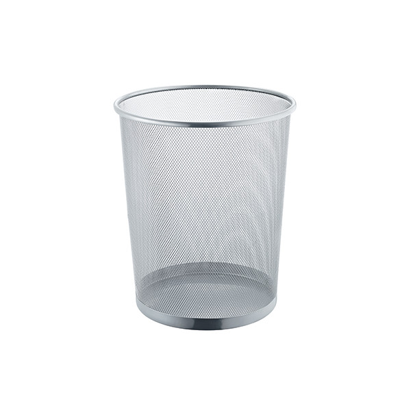 4012086091281 - helit Papierkorb the circle network 23 Liter Pulverbeschichteter Mesh-Papierkorb in zeitlosem modernem Design Farbe silber