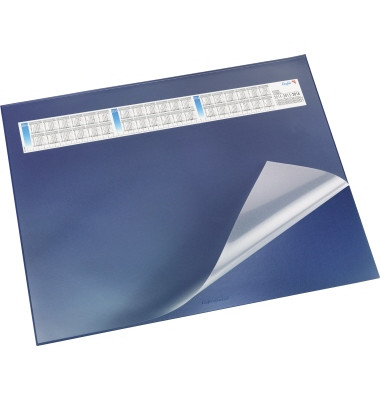 Schreibunterlage Durella DS 44535 mit Kalenderstreifen blau 53x40cm Kunststoff