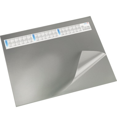 Schreibunterlage Durella DS 44533 mit Kalenderstreifen grau 53x40cm Kunststoff