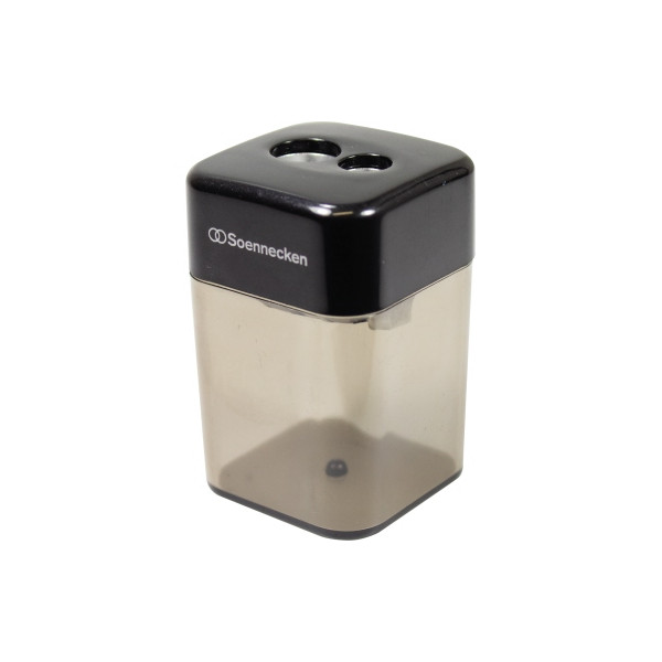 4003630015105 - Doppelspitzdose 8 und 11mm rechteckig Material des Spitzers Metall Material des Behälters Kunststoff schwarz grau transparent