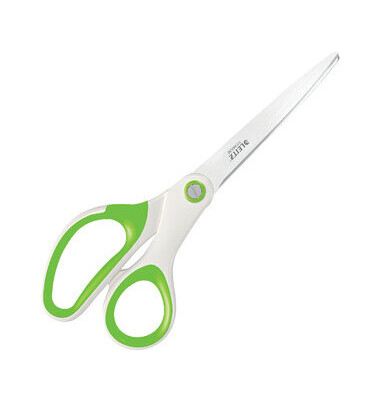 Büroschere WOW Titan, Edelstahl, rostfrei, titanbeschichtet, 20,5cm, grün/weiß
