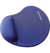 Mauspad oval 25,5 x 2,1 x 21,5 cm (B x H x T) mit Handgelenkauflage Gummi, Lycra blau