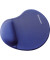 Mauspad oval 25,5 x 2,1 x 21,5 cm (B x H x T) mit Handgelenkauflage Gummi, Lycra blau