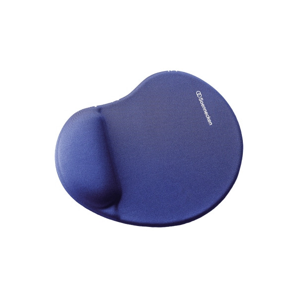 4003630013040 - Mauspad oval 255 x 21 x 215 cm (B x H x T) mit Handgelenkauflage Gummi Lycra blau 4003630013040 Soennecken