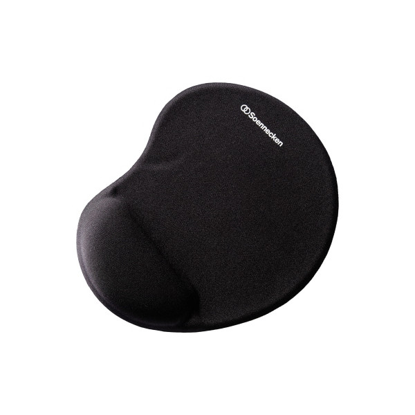 4003630013088 - Mauspad oval 255 x 21 x 215 cm (B x H x T) mit Handgelenkauflage Gummi Lycra schwarz 4003630013088 Soennecken