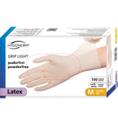 Einmalhandschuhe Hygonorm Grip Light 26759 Lebenmittelecht weiß Größe M/8 Latex