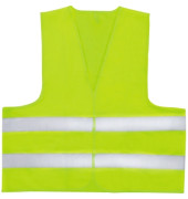 Warnweste Einheitsgröße reflektierend 100 % Polyester gelb