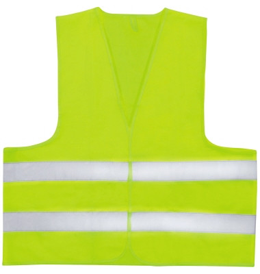 Warnweste Einheitsgröße reflektierend 100 % Polyester gelb