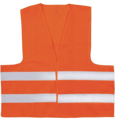 Warnweste Einheitsgröße reflektierend 100 % Polyester orange